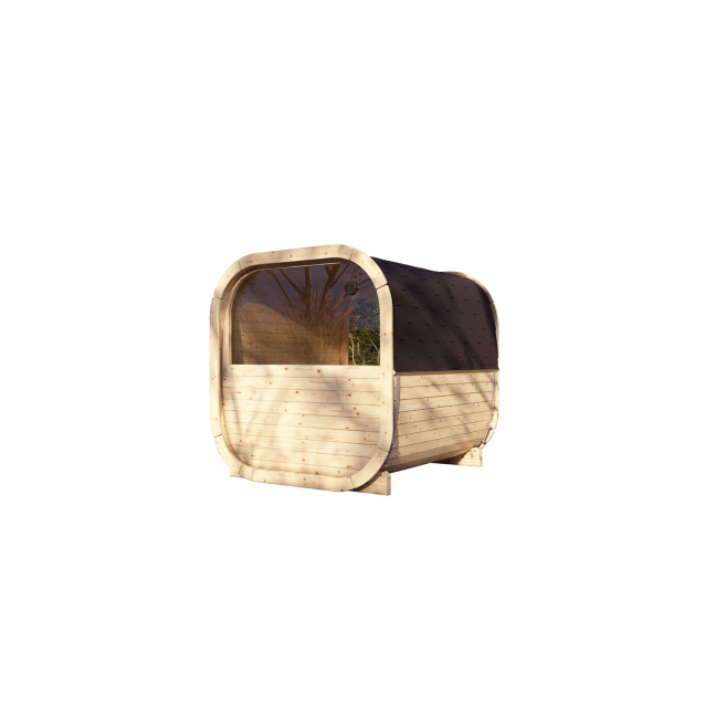 Outdoor Sauna Eke 220 for 4–6 people / Electric Heating Only / High-Quality Nordic Spruce (Thermal Pine)