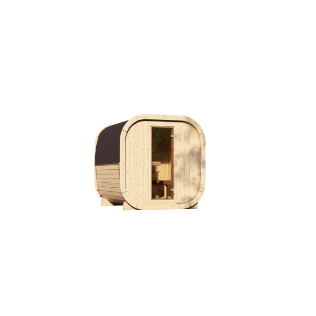Outdoor Sauna Eke 220 for 4–6 people / Electric Heating Only / High-Quality Nordic Spruce (Thermal Pine)