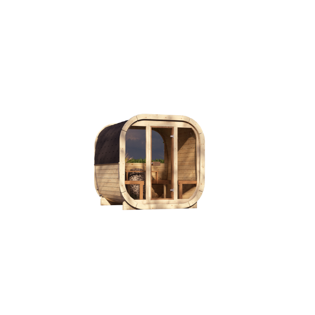 Outdoor Sauna Eke 220 for 4–6 people / Electric Heating Only / High-Quality Nordic Spruce (Thermal Pine)